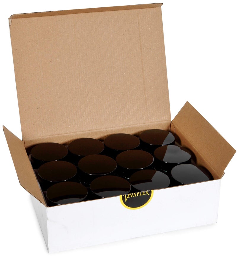 Vivaplex, 12, Green, 4 oz, Round Glass Jars, with Inner Liners and black Lids - Image 4